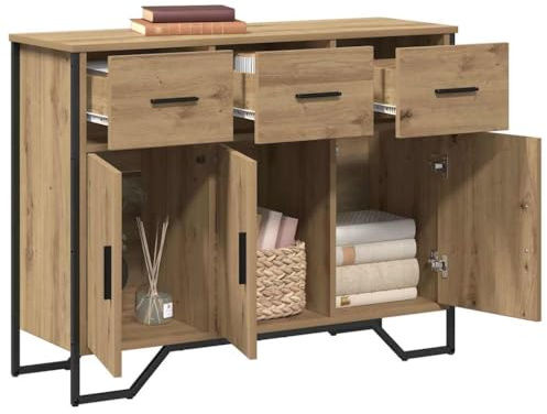 vidaXL Sideboard Artisan-Eiche 97 x 32,5 x 74,5 cm