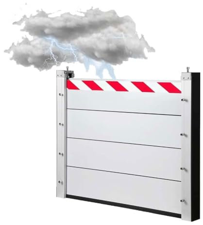 KV-OOGG Straßen-Hochwasserschutz Temporäre Hochwasserdämmung Aluminium Beweglich Für Kellerfenster Garagentore Wiederverwendbar(W,180 * 20cm)