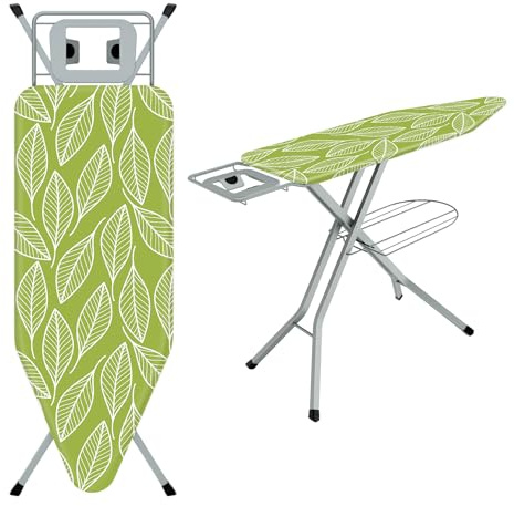 TEENO Table à Repasser Pliable 120 x 45 cm(Feuille Verte)