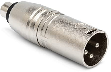Hosa GXM133 - Cable RCA a XLR3M a jack (adaptador, 3 m), color plateado