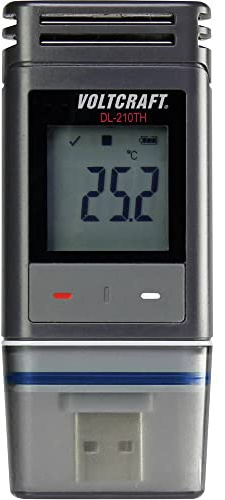 VOLTCRAFT DL-210TH Temperatur-Datenlogger, Luftfeuchte-Datenlogger Messgröße Temperatur, Luftfeuchtigkeit -30 bis +60 °