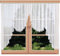 SeGaTeX home fashion Blumenfenster-Store Carolina mit Echter Plauener Spitze Fertigstore mit Kräuselband 145 x 450