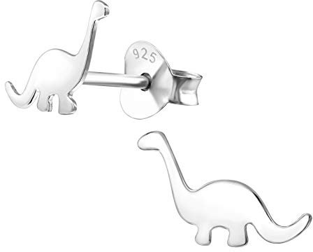 Monkimau Mädchen Ohrringe Dino Saurier Ohrstecker aus 925 Sterling Silver Silber