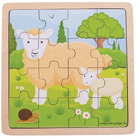 Bigjigs Toys Schaf und Lamm Puzzle