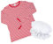 KarnevalsTeufel Kostüm - Set Schlafmütze, 2-TLG. Ringel-Shirt aus Baumwolle und Schlafhaube, rot/weiß, Schlafwandler, Clown | Karneval, Pyjamaparty, Mottoparty (L)