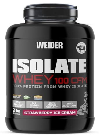 Weider Isolate Whey 100 CFM 2 Kg - 100% Aislado de Proteina de Suero/Alta Pureza y Calidad Superior