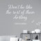 Wandtattoo Don't be Like The Rest of Them Darling – Coco Chanel Wandtattoo, Weiß