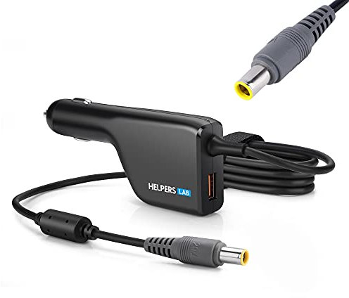 Helpers Lab Laptop Car Charger Adapter For IBM Lenovo Thinkpad X60 X61 Z60 Z61 X200 X300 T60 T61 T400 T410 T420 T500 T510 T520 T530 L410 L420 L421 L430 20V 3.25A 4.5A 65W 90W Power Supply
