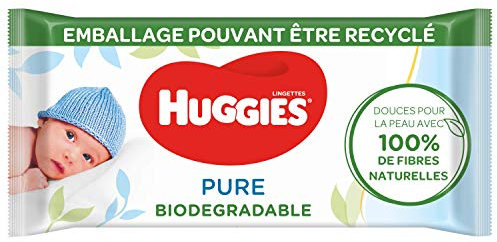Huggies - Huggies Pure Biodegradable Baby Wipes - 56 Pieces