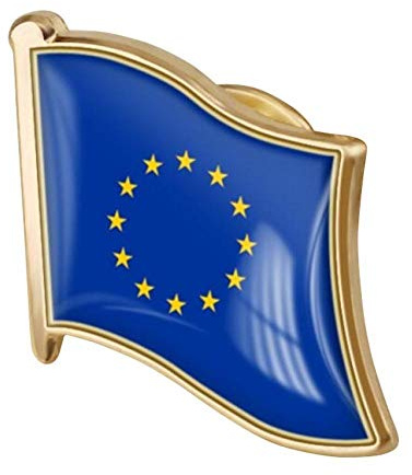 1pc Europäische Union Flag-abzeichen Metall Emaille Revers Brosche Europäische Union Flagge Abzeichen Neuheit Zubehör