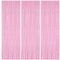 3Pc 1m*2m Macaron Pink Foil Curtain Door Curtain,Metallic Tinsel Curtains Party Backdrop Curtain Shimmer Curtain,Fringe Backdrop Hanging Streamer for Halloween Xmas Wedding Party Frozen Birthday