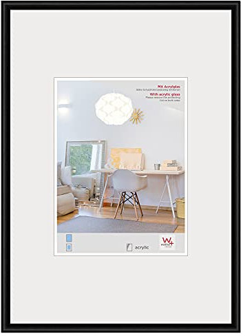 walther design Cadre photo walther design noir 59,4 x 84 cm (DIN A1) avec verre d’art, cadre en plastique New Lifestyle KVX684B