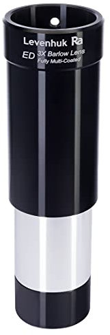 Levenhuk ED-3x, 1.25 Extra-low Dispersion Achromatic Barlow Lens for Telescopes with M28.5x0.6mm Light Filter Thread