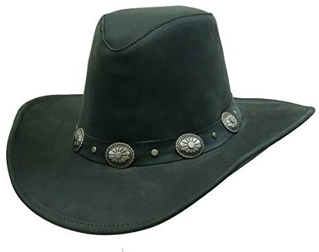 Original Lederhut Cowboyhut Australien-Hut mit Krempe in verschiedenen Varianten und Farben für Damen, Herren und Kinder, UPF 50+ Sonnenschutz