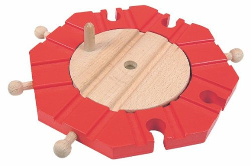 Drehscheibe Schienen - Holzschienen/Kreuzung - passend für alle gängigen Holzeisenbahnen - kompatibel zu Woody Heros Eichhorn IKEA
