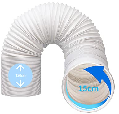 Tubo Aire Acondicionado Portatil, 1,5 M/ 2M/ 3M Manguera Aire Acondicionado Portatil, Diámetro 130mm/150mm, Extensor Tubo Aire Acondicionado Universal (Φ15 cm/Longitud 1,5M)