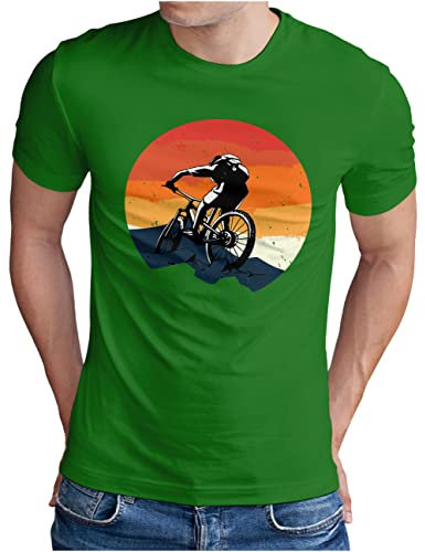OM3® Downhill Mountainbike T-Shirt | Herren | Fahrrad MTB Bicycle Biking | Grün, S