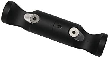 GARDINIA Deckenträger Adapter für Gardinenstangen, 2-läufig, Offen, Alle Montage-Teile inklusive, Serie Chicago, Ø 20 mm, Metall, Schwarz-matt
