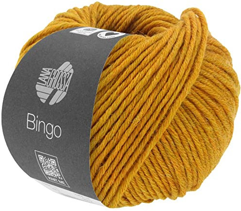 LANA GROSSA Bingo Melange | Extrafeine Merinowolle waschmaschinenfest und filzfrei | Handstrickgarn aus 100% Schurwolle (Merino extrafein) | 50g Wolle zum Stricken & Häkeln | 80m Garn FB 1011