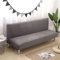 ShowyLive Sofabezug ohne Armlehnen Jacquard Sofa Überzug Armloser Sofaüberwurf Stretch Sofahusse Spandex Abdeckung Husse für Sofabett Einfarbig, Dunkelgrau