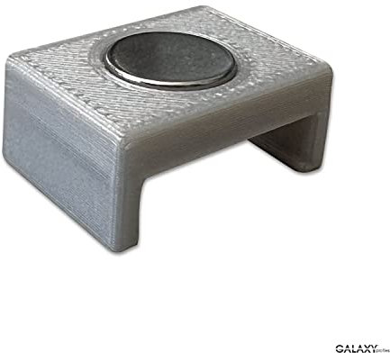 Supporto magnetico per profilo in alluminio per strisce LED, 17 x 7 mm, colore argento
