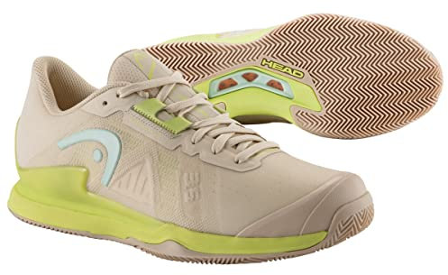 HEAD Chaussures de Tennis Sprint Pro 3.5 Clay Femmes, Macadamia/Lime