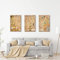 Deco Italia Quadro Trittico Klimt Albero della Vita, stampa su composizione pannelli in legno moderno | misura 160 x 67 cm
