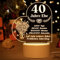 Rubinhochzeit Geschenke, Rubinhochzeit Deko - Acryl Nachtlampe mit Romantischen Text, 40 Hochzeitstag Rubinhochzeit Geschenk, Geschenke zum 40 Hochzeitstag für Frauen/Männer/Ihn/Ehemann/Ehefrau