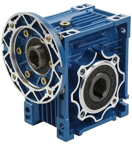 ELHEDA Schneckengetriebe NMRV 030, getriebe i=7,5 Worm gearbox, Flansch 56B14, reductor, motorreductor Eingang 9mm, Ausgang 14mm, mechanische Schneckengetriebe, Winkelgetriebe für elektromotor