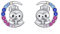 YFN Faultier Ohrringe Sterling Silber Niedliches Tier Faultier Mond Ohrstecker Faultierschmuck Geschenke für Damen Mädchen