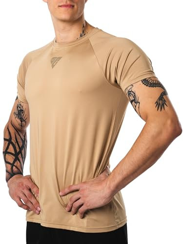 Satire Gym Shirt Herren - Sportbekleidung für Männer - Activewear als Funktionsshirt Herren, atmungsaktiv & komfortabel, perfekt Für Sport & Freizeit (XL, Khaki hell)