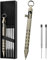AUAUY Bolt Action Pen, Taktischer Stift, Druckkugelschreiber mit 5 Auswechselbare Mine und Geschenk Box, 1mm Unterschrift Kugelschreiber, Tactical Pen für Business Büroschreibstift (Bronze)
