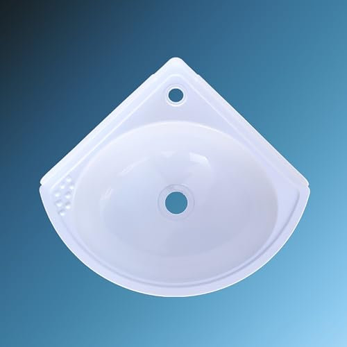 ZDMZR Lavandino in Plastica for Montaggio a Parete Piccolo, Mini Lavabo, Lavatoio Lavapanni Monoblocco in Resina PP per Esterno, Lavabo for Camper (Color : A)