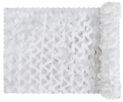 Rinling Tarnnetz, Bulk-Roll Camouflage Netz Leichtgewicht Tarnung Net für die Jagd Camping Schießen Dekoration Militär Sonnenschutz (Weiß 1.5x6m)