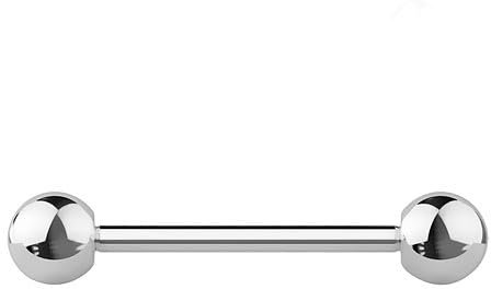 Taffstyle Barbell Stab Piercing Hantel Stecker Zungenpiercing Zunge Intim Brust Oral Ohr Tragus Helix Ohrpiercing Kugel Titan G23 Barbell Hantel Brust Intim Ohr Helix 1,2mm x 8mm x 3mm - Silber