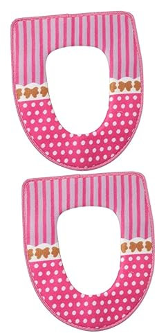 jojofuny Toilettensitzpolster 2St toilettendeckel rosa klobürstenhalter Selbstklebende Toilettenauflage klobrillen auflage toilet seat warmer warm halten Toilettenmatte Zwinge Heizung Sitz