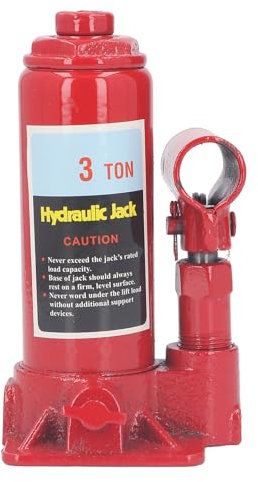 Hydraulic Jack, Heavy Duty 3 Ton Steel Leak Prevention Rugged Durable Hydraulic Bottle Jack, with Safe Bypass Valve, for Unibody Sedans CUVs SUVs Cars