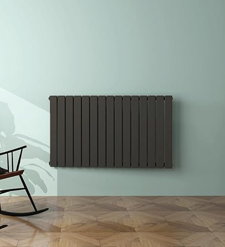 600 x 1020mm Bathroom Radiator Anthracite Horizontal Column Radiators Flat Panel Bathroom Designer Single