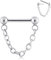 Longbeauty 16G Septum Piercing Kette Nasenpiercing Threadless Push-in Septum Barbell Nasenringe Daith Tragus Knorpel Helix Ohrpiercing Schmuck, Stil C, Silber