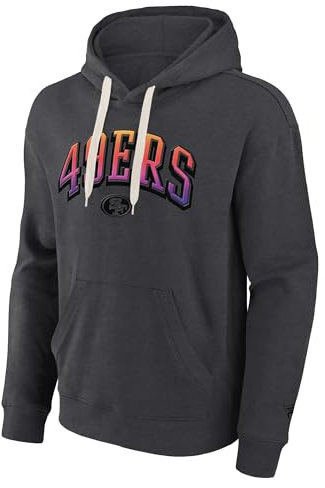 San Francisco 49ers NFL Hoodie Kapuzenpullover Sweatshirt Gradient Fleece (DE/NL/SE/PL, Alphanumerisch, XXL, Regular, Regular, Braungrau)