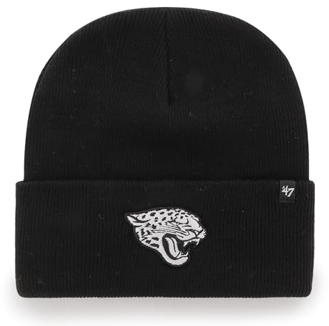 47 NFL Jacksonville Jaguars Unisex Cuff Knit, Beanie, Team Logo, Farbe Schwarz