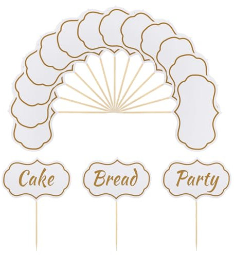 Ptwola 50 Pcs Cheese Cake Markers Charcuterie Boards Buffet Labels Appetizer Food Blank Toothpick Flags Tags Signs Chalkboard Cupcake Toppers Picks Accessories for Wedding Birthday Party Decorations