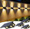 LiyuanQ Solar Fence Lights Outdoor Garden, 4 Pack Wall Lights Outdoor IP65 Waterproof 4 Modes 7 Colors RGB Garden Fence Light Solar Powered Wall Lamps for Outside Deck Patio Yard Pathway