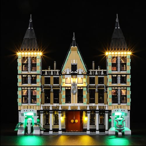 YEABRICKS Kit Luci a LED per-76453 Harry Potter Villa Malfoy Modello da Costruire (esclusi i kit di costruzione)