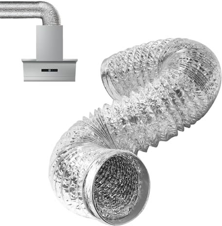 Riisoyu ø100mm Aluflexrohr, 2m Flexible Luftleitungen Alurohr Flex-Schlauc Aluminium Rohr Flexschlauch Luftkanal für Mobile Klimaanlage Trockner Abluftventilator Abzugshaube Belüftungssystem