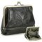 Contacts Porte-monnaie vintage en cuir pour femme avec porte-cartes, petit portefeuille mignon, vert foncé, Vintage