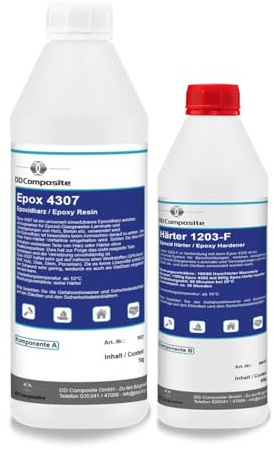 DD Composite Epoxidharz 4307 mit Härter 1203-F Laminierharz für Beschichtungen Reparaturen Formenbau hervorragende Haftung auf vielen Untergründen