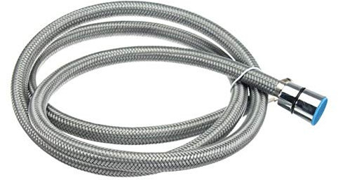 Flexibler Nylon-Wasserschlauch für Küche, ausziehbarer Mischbatterie, Badezimmer, Duschschlauch, 1,5 m (dunkelgrau)