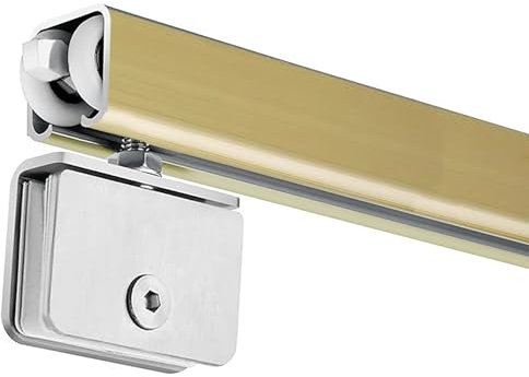 Schiebetür-Schienensystem, oben aufgehängtes Hardware-Kit für reibungslosen Betrieb an Schrank-, Badezimmer- und Terrassentüren