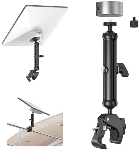 EDUP LOVE® Starlink Mini Pole Mount Kit for RV Camper Roof Rack Balcony | Fits Starlink Mini & Mini X Dish, Adjustable Clamp Pole Bracket & Aluminum Tripod Adapter Ladder Mount Outdoor Travel